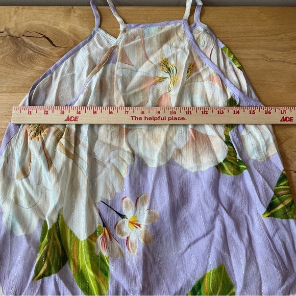 FARM RIO ANTHROPOLOGIE TOP SZ S SWING TANK FLORAL SUMMER HAWAIIAN COQUETTE GIRLY - Picture 7 of 11